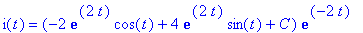 i(t) = (-2*exp(2*t)*cos(t)+4*exp(2*t)*sin(t)+C)*exp...